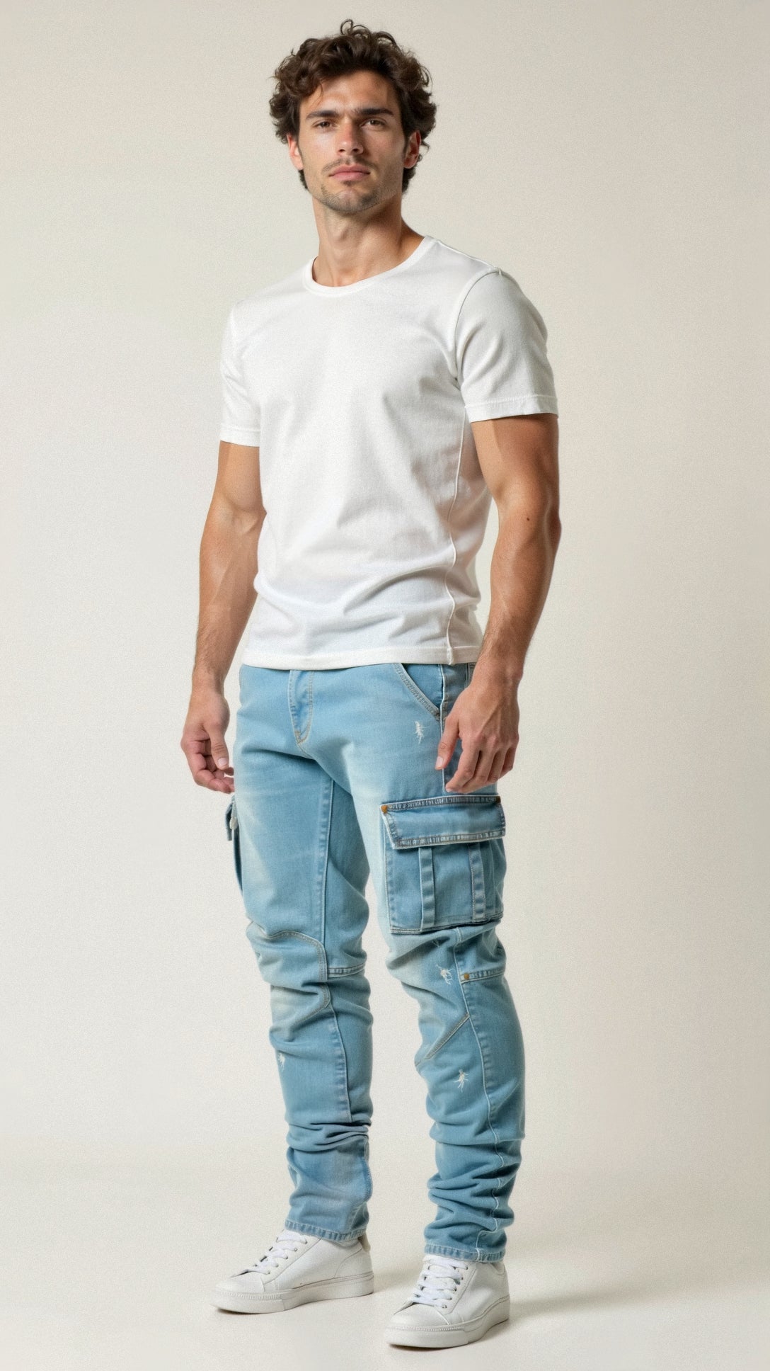 Carter Men's Cargo Jeans | Stretch Denim, Slim Fit 1