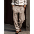 Jasper Men's Linen Trousers | Pleated Comfort Blend 0