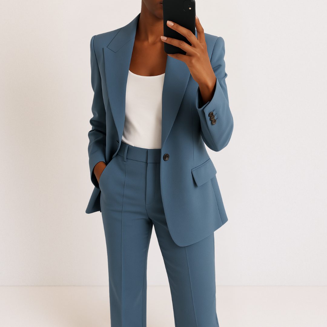 Mia Women's Suit | Elegant Two-Piece Pant Suit, Comfortable Fit 0