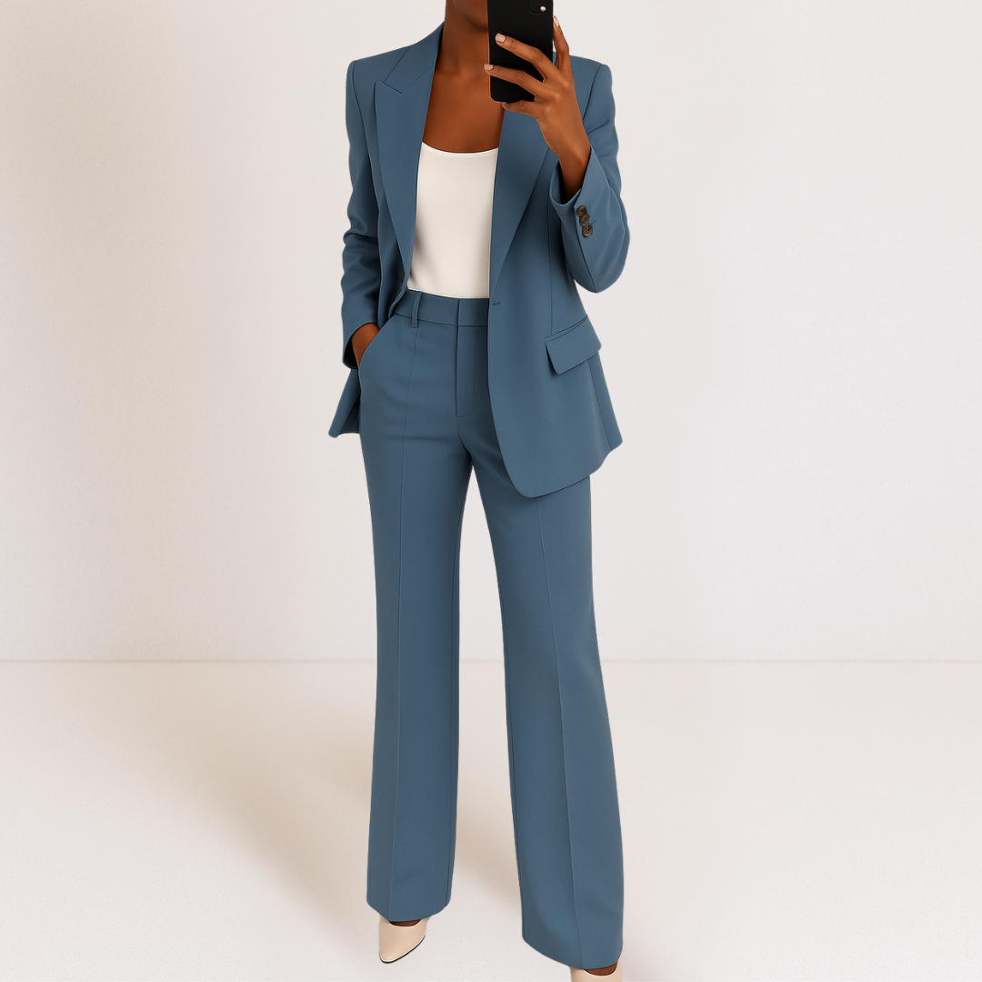 Mia Women's Suit | Elegant Two-Piece Pant Suit, Comfortable Fit 1