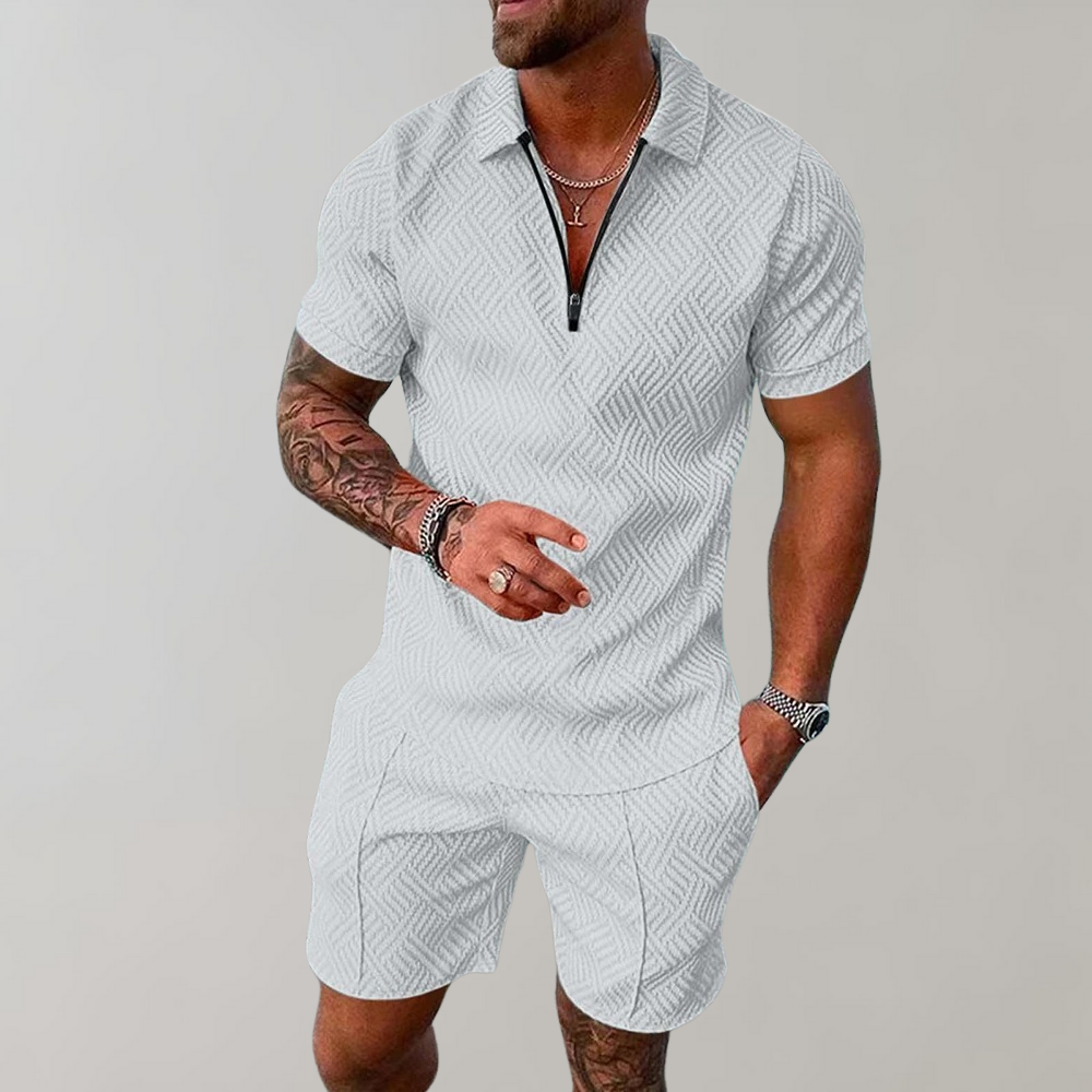 Milo Men's Polo Shirts | Modern Zip Design, Casual Summer Set 3